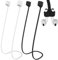Jinpojun 2 Piezas Magnéticas Cordón Auriculares Inalámbricos,Deporte Correa de Cordón para Auriculares,Silicona Suave Correas Antipérdida,Compatible con Air-Pods Pro/2/1(Negro y Blanco)