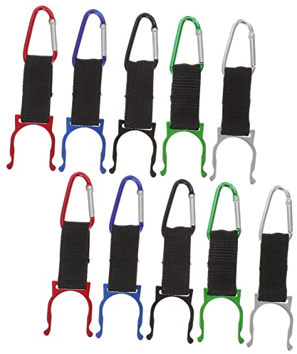 Gogogmee 10 StüCk Wasserflaschenclip HäNgende Wasserflaschenhalter TräGergüRtel Schnalle Karabinerhaken FüR Outdoor Camping Wandern Reisen Und TäGlichen Gebrauch