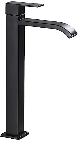 Armatur Aufsatzwaschbecken Schwarz Wasserhahn Nur Kaltwasser Badezimmer Waschtischarmatur Einlochmontage,Schwarz A