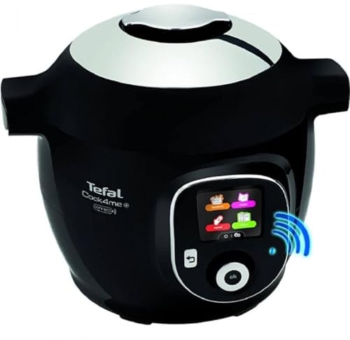 Tefal Cook4Me+ Connect Smart Multicuiseur CY855830, 1600 W, 6 L, 6 modes de cuisson, 150 recettes, application dédiée, noir