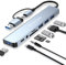 LUKCOZMO USB Hub USB C Hub USB Splitter 7 in 1 USB Extender with 4 USB Port 1 USBC Port TF/SD Card Reader Audio Output Compatible with MacBook/Pad Pro/Dell/HP Laptop/Phones…