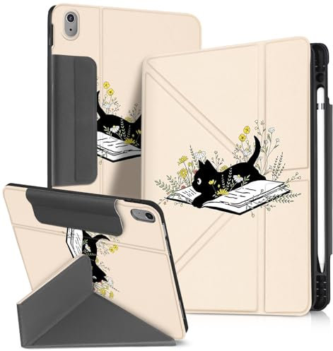 Miss Adola Schutzhülle für iPad A16 / 10. Generation – 10,9 Zoll 2022 Tablet-Abdeckung mit Stifthalter für Damen, Jungen, Mädchen, Männer, niedlich, Cartoon, cool, lustig, Funda für iPad 11. 11 Zoll