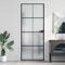 Innentür Schlank Schwarz 83x201,5 cm Hartglas & Aluminium, CIADAZ Zimmertür, Eingangstür, Innentüren, Wohnungstür, Nebeneingangstür - Mit Befestigungsmaterial und Griff aus Aluminiumlegierung