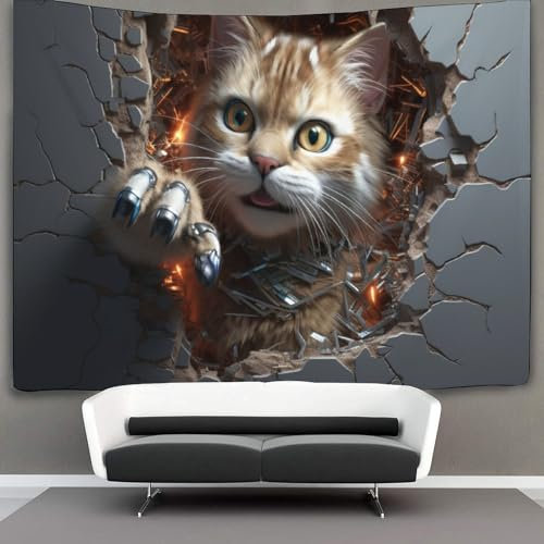 KKPBHTYVG 3D Druck Chinchilla Wandteppiche Poster Ornament Wandbehang Wandteppich Raumteiler Vorhang Für Wohnzimmer Dekor,Schlafzimmer Tapisserie 100cmx150cm
