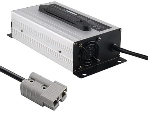 HEXHUASR Caricabatterie,Caricatore per Carrello elevatore 12V/24V/36V/48V/60V/72V,Caricatore Portatile Intelligente da 1200W, Adatto per la Ricarica di batterie al Piombo,Anderson 50a,48V 20A