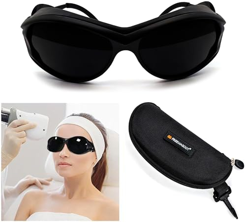 FREEMASCOT Laserschutzbrille 200-2000nm IPL Schutzbrille für Laserschönheit, Laser-Haarentfernung, Rot laser therapie, Sonnenbaden Augenschutz