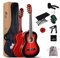 Winzz Konzertgitarre 3/4, Klassische Gitarre Anfänger Set für Kinder - Rot Glänzend (36 Zoll)