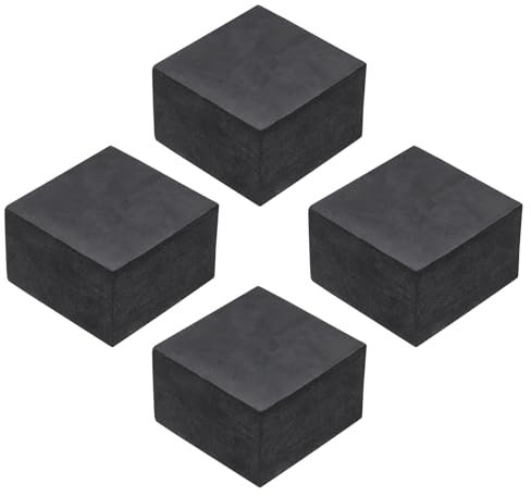 QUARKZMAN 4 Stück Gummi Schwingungsdämpfer Pads Antivibrationsmatte 50mm Quadratische Waschmaschinen Unterlage Unterlegplatten 30mm Dicke Gummiblock für HVAC Kompressor Klimaanlage