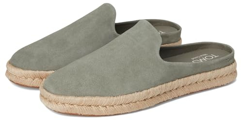 TOMS Herren Espadrilles Santiago Mule 10021892 - vetiver Grey Suede, Größe:42.5 EU
