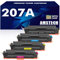 207A MFP M283fdw 207X Toner: Compatible with HP Color Laserjet Pro MFP M283fdw M255dw M282nw M283fdn M255nw W2210A W2211A W2212A W2213A - Black Cyan Yellow Magenta with Chip 4 Pack