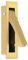 HOMOTEK Versenkter Taschentürgriff, bündiger Kantenzug, versteckter Fingerzug, moderne Taschen-Hardware für Schiebetür, Größe: 80 x 22 x 16 mm, Edelstahl 304 (gebürstetes Messing, 1 Stück)