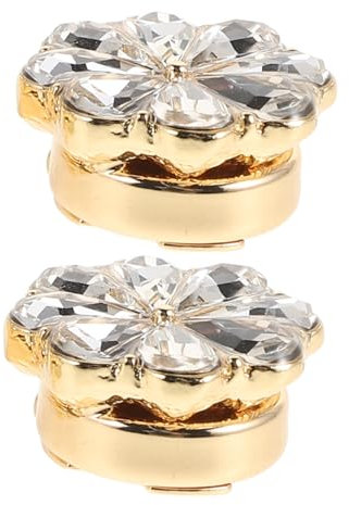 LIFKOME Blumen Manschettenknöpfe Mit Strasssteinen – Elegante 2 Stück Manschettenknöpfe Für Damen Hochwertige Kristall Schmuckaccessoires Für Hemden Und Festliche Kleider
