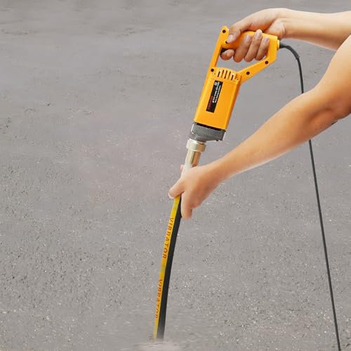 Agitateur pour béton, 1300 W, mélangeur de bouteille, compresseur de béton, bouteille vibrante en béton, vitesse de rotation de l'arbre de mélange 4300 tr/min, batteur manuel pour béton