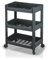AKITAInk Carrello Salvaspazio Carrello portaoggetti, Ripiani mobili in plastica, salvaspazio, Organizzazione Perfetta per Cucina, Bagno, e Ufficio (NERO, 3 RIPIANI 35,5 x 22,2 x 48 cm)