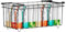 Lot de 6 paniers de rangement empilables pour congélateurs coffres, paniers de rangement empilables en fil métallique avec poignée pour congélateurs de 198 L, 37 x 15 x 18 cm