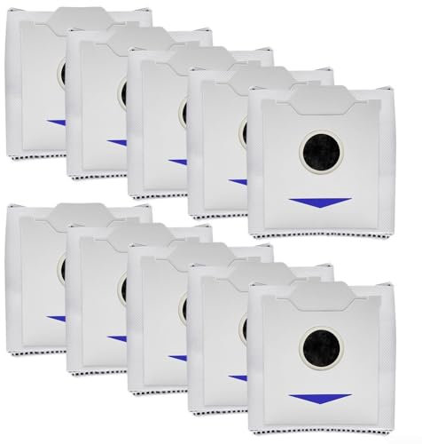 Cloudpower Lot de 10 sacs à poussière Ecovacs pour Deebot N30/N30 Pro pour aspirateur Omni Robot, grande capacité