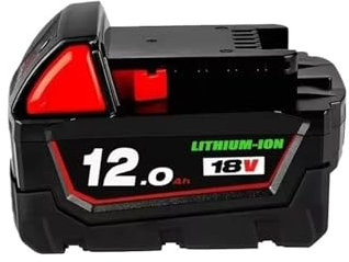 Batterie Lithium-ION 18 V Compatible avec Milwaukee M18 M18B6 18 V XC 12 Ah 6 Ah 48-11-1860 / Chargeur(9800mah)