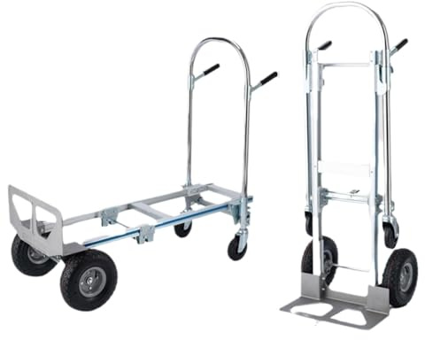 GTOULHH Transportkarre Hubwagen Aluminiumlegierung-Sackkarre Dolly Heavy Duty Convertible Sackkarre Pneumatische Räder for Den Umzug Transporthilfe