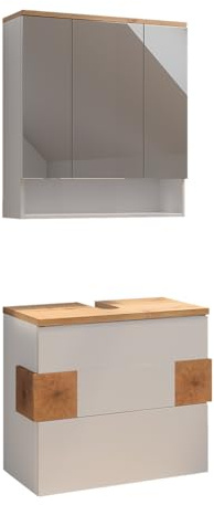 Vicco Set di mobili da bagno Eden, Bianco, 2 parti