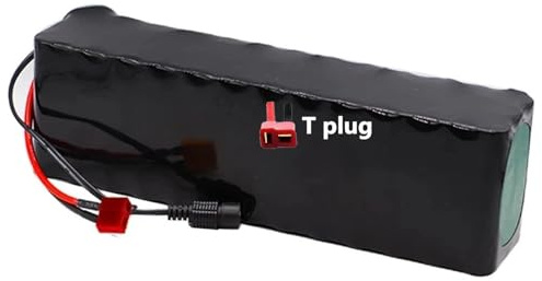 Fahrrad-Batterien 48V 10AH Elektroroller Lithium Batterie 48V Electric Bicycle Lithium Ionen Battery 13S3P Eingebauter BMS Wasserdichter PVC-Akku Für 200W 350W 500W Motor T Plug,48V 10Ah