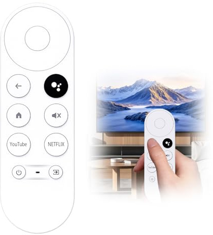Replacement Voice Remote for Google Chromecast 4K Snow TV, Replacement HDMI, Voice Search, Shortcut Buttons, Eco-Friendly ABS Material, Compatible with GA01919-US GA01920-US, Control for Devices