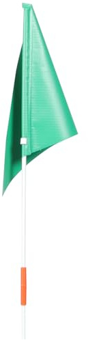 GOOHOCHY Fahrradfahne mit Stange aus Glasfaser, 1 Satz, Grün | Kinderfahrräder, Wetterfest und Kompakt, Sicherheitsflagge für Bike und Fahrzeug