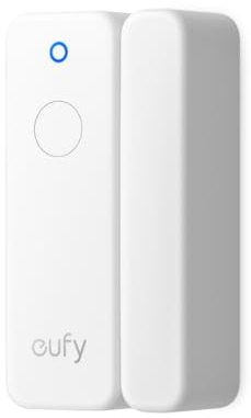 eufy Tür‑/Fenstersensor E20, Tür-/Fenstersensor, beidseitige Erkennung | benötigt HomeBase 2, 3, Mini oder Pro, praktische Deaktivierungstaste, 5 Jahre Batterie, große Funkreichweite