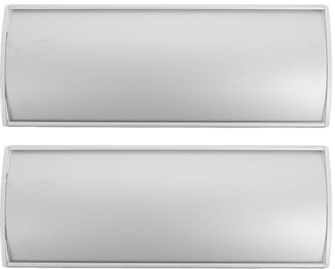 Parliky 2pcs Aluminum Alloy Department Sign Blank Curved Wall Mount Office Plaque for Door Name Plate Sign Suitable for Display