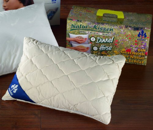 Irisette Dinkelkissen mit Bezug aus Baumwoll-Perkal 40X60 cm, 2170G