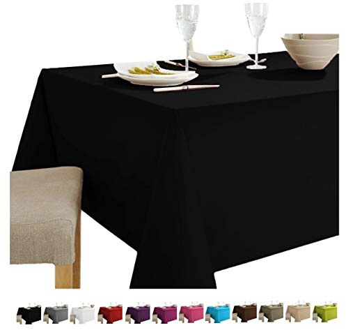 HomeDirectIE Extra Large Easy-Care Quality Rectangular Fabric Tablecloth Table Cover 140x240cm 55x94