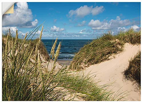 ARTland Wanddeko Wandtattoo selbstklebende Vinylfolie Strand Meer Landschaft Düne Maritim Himmel Nordsee S9OG