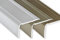 Toolerando Perfil en Forma de L para Canto de Escalera, para Parquet y Laminado, Montaje Adhesivo, Longitud 100 cm, Plateado