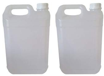 2 Bidons de 5 lt - Bidon en Plastique de 5 litres PEHD - idéal pour Tous Les liquides, Eau, Huile, Sauce, réservoir pour climatisation/Camping/Camping-Car (1)