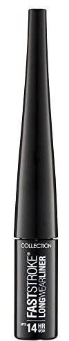 Collection Cosmetics Fast Stroke Long Wear Liner, 14 Stunden Tragedauer, intensive Farbe, 4 ml, Schwarz