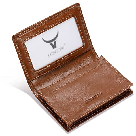 Visitenkartenetui aus Leder für Damen und Herren, italienisches Kalbsleder, Small, Vintage