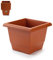 AC - Maceta de Plástico - Ideal para el Hogar, Plantas, Jardín, Decoración. - Cuidado de Plantas - Forma Cuadrada - Tamaño: 24 x 30 x 30 cm (Color Marrón)