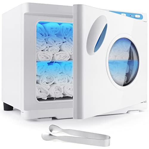 DEPFALL Hot Towel Warmer, Professional 23L Large Capacity, Hot Towel Cabinet with Clear Window, 2 in 1 Spa Towel Warmer for Facial, Hairdresser, Salon