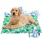 Ninonly Kühlmatte Hunde 50 X 65cm Kühlmatte für Hunde Katze Haustier Eismatte Selbstkühlende mit Ungiftiges Gel Selbst Kühlende wasserdichte Hundematte für Drinnen und Draußen Blätter