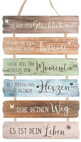 Chstarina Letrero Colgante de Madera, Placa Decorativa Personalizada, Frases Motivacionales e Inspiradoras para Pared, Regalos de Decoración para Niños y Niñas