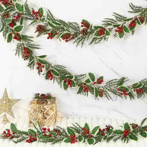 Künstliche Weihnachtsgirlande Künstliche Beerengirlande 1 Stück 2M