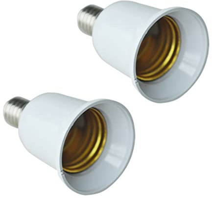 Tynmoel 2X Adaptateur D'Ampoule LED CFL/Convertisseur de Douille E14 vers E27