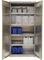 eurokraft | pro | Umweltschrank | Edelstahl | HxBxT 1950 x 950 x 420 mm | mit 4 Wannenboden