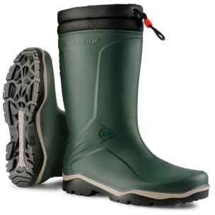 DUNLOP Blizzard Snow Boots, Lined Winter Wellies, PVC, Green, UK 3