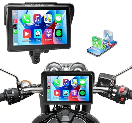 Schermo SIXTOP da 7 pollici per moto con CarPlay wireless e Android Auto per moto