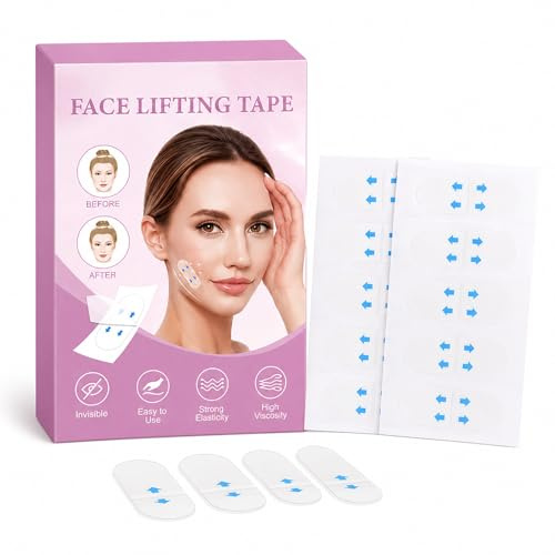 180 Stück Face Lifting Tape Transparent, Gesicht Tape Gegen Falten, Anti Falten Pflaster, Face Tape Lifting Gesicht für Straffung, Facelifting Sticker für V-Line Kontur, Unsichtbar unter Make-up