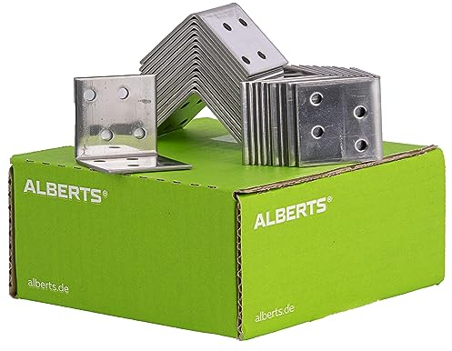 Alberts 851798 Winkelverbinder | Edelstahl | 40 x 40 x 40 mm | 25er Set