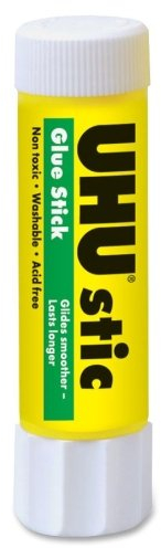 Saunders UHU Klebestifte UHU, transparent, 40 g, waschbar, Weiß, 25 Stück