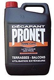 PRONET - Décapant Sols et dallages - Nettoie et décape tous types de sols extérieurs - Elimine les traces noires, salissures et mousses sur terrasse et allée - Formule concentrée à diluer - Bidon 5 L