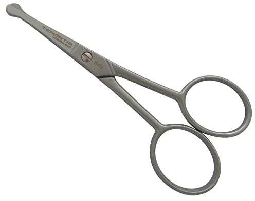 Bartschere, Nasenschere, Ohrenhaarschere, Gerade - Made in Italy (Rostfrei Edelstahl)