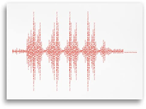 'Sounds of Anfield', Liverpool, 'You'll Never Walk Alone', Soundwave Typography Prints, Football Gifts By Dinkit